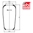 Febi 20720 Air Spring High Performance Fits Mercedes-Benz A-Class 1999 - 2004