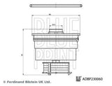 Blueprint ADBP230060 Fuel Filter Premium Fits Toyota LandCruiser 200 2008 - 2025