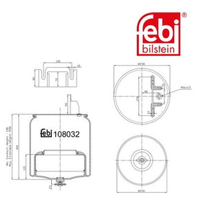 Febi 108032 Air Spring Front Axle Left Right With Piston High Performance