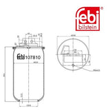 Febi 107810 Air Spring Without Piston Premium Grade Durable High Performance