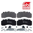 Febi 16666 Brake Pad Set Rear Axle Front Axle With Fastening Material Premium