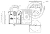 Febi 183757 Air Spring Front Axle Premium Quality Standard High Efficiency