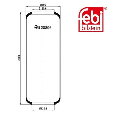 Febi 20896 Air Spring Front Premim Fits Mercedes-Benz E-Class 1998 - 2002