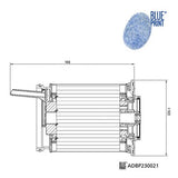 Blueprint ADBP230021 Fuel Filter Insert Premium Fits Opel Monterey 1991 - 1998