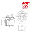 Febi 102551 Air Spring Front Axle With Insulating Hood Premium High Performance