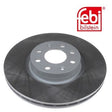 Febi 28178 Brake Disc Front High Performance Fits Opel Adam 2014 - 2018