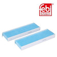 Febi 108937 Cabin Filter Set High Performance Fits Peugeot 3008 2014 - 2016