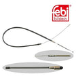 Febi 14200 Premium Brake Cable Left Rear Right Durable Fits VW Golf 1983-1987