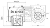 Febi 177933 Air Spring Rear Axle With Piston Premium Durable High Performance