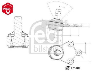 Febi 175481 Ball Joint Front Axle Left Premium Grade Durable High Performance
