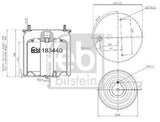 Febi 183440 Air Spring Front Axle Left Premium Quality Standard High Efficiency