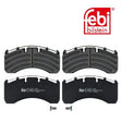 Febi 16779 Brake Pad Set Rear Axle With Fastening Material High Performance