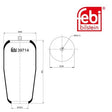 Febi 39714 Air Spring Front Axle Without Piston Standard High Performance