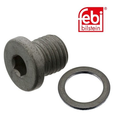Febi 46398 Oil Drain Plug Steel Tin-Plated Fits Mercedes-Benz C-Class 2009 - 14