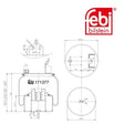 Febi 171377 Air Spring Rear Axle With Piston Premium Grade High Performance
