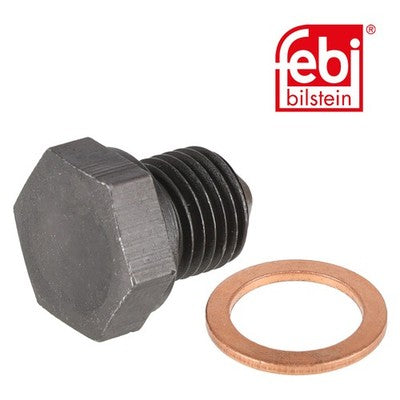 Febi 12281 Oil Drain Plug Steel Male Hex Zinc-Coated Fits VW Golf 1998 - 2002