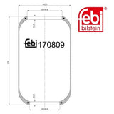 Febi 170809 Air Spring Without Piston Premium Grade Durable High Performance