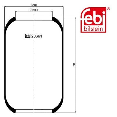 Febi 20661 Air Spring Front High Performance Fits Honda Civic 1995 - 2001