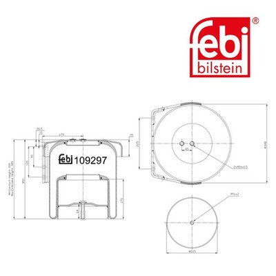Febi 109297 Air Spring Rear Axle With Piston Premium Grade High Performance