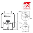 Febi 20341 Air Spring Standard Premium Quality For Mercedes-Benz 190 1982 - 1988
