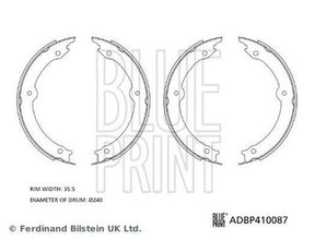 Blueprint ADBP410087 Brake Shoe Set Rear Fits Toyota LandCruiser 200 2008 - 2025