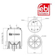 Febi 105869 Air Spring Premium Grade Durable Standard High Performance