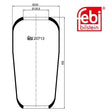 Febi 20713 Air Spring Premim High Performance Fits Ford Escort 1995 - 1999