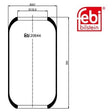 Febi 20644 Air Spring Front Left Right Premim Fits Citroen C5 2001 - 2004