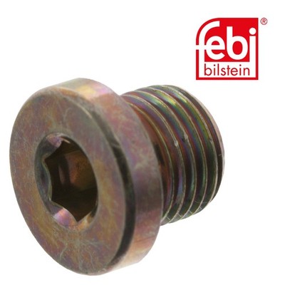Febi 05280 Bolt Plug Zinc-Coated Steel Hexagon Socket Fits Audi 80 1978 - 1983