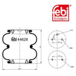 Febi 44628 Air Spring Standard Durable Heavy Duty Premium High Performance