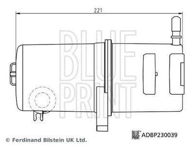 Blueprint ADBP230039 Fuel Filter In-Line Filter Plastic Fits VW Amarok 2010 - 12