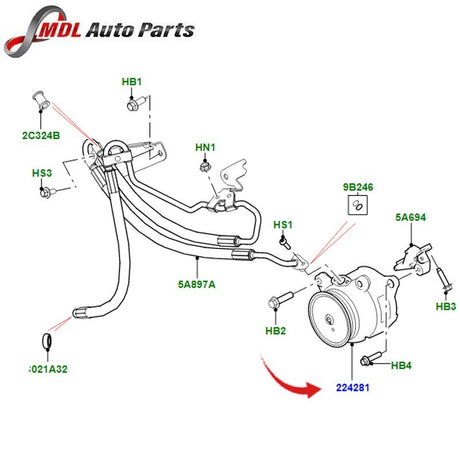 Genuine Anti Roll Control Pump 4.4L V8 Diesel Vogue + Sport 2013 On LR035472