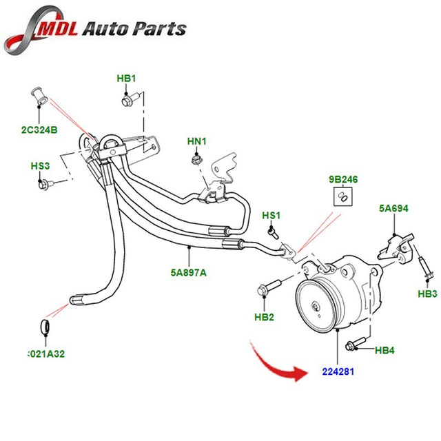 Genuine Anti Roll Control Pump 4.4L V8 Diesel Vogue + Sport 2013 On LR035472