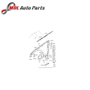 Land Rover Genuine Fender Molding LR110614
