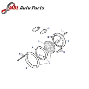 Land Rover Genuine Headlamp assembly front lighting PRC4739