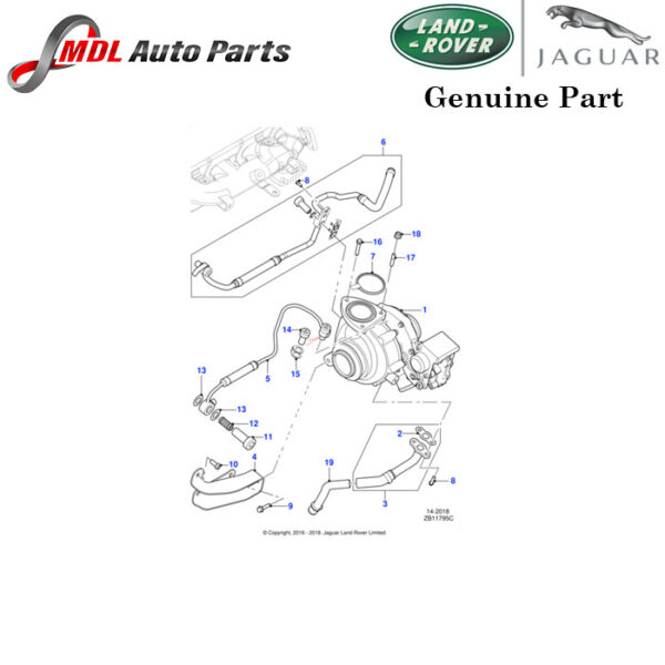 Land Rover Genuine Oil Pipe AJ811132