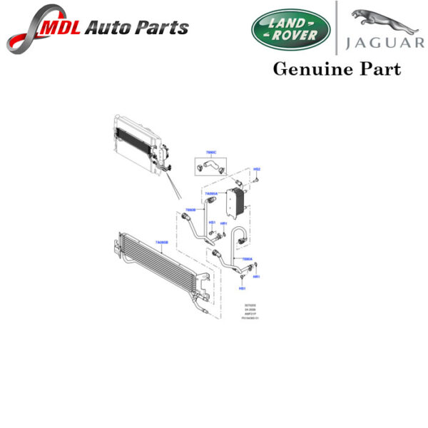 Land Rover Genuine Oil cooler Hose LR004082