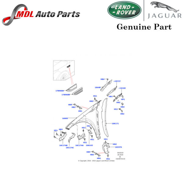 Land Rover Genuine Fender Mounting LR075404