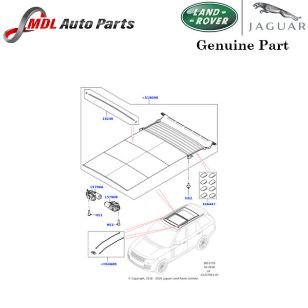 Land Rover Genuine Sunroof Motor LR098303