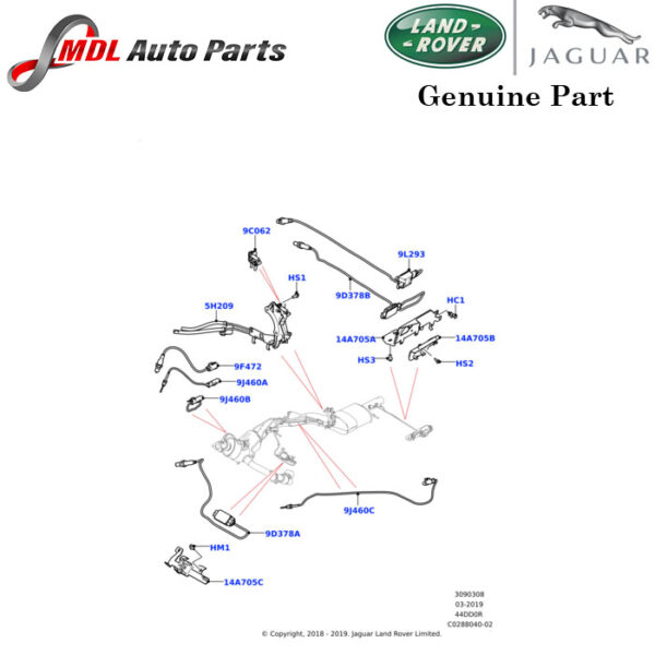 Land Rover Genuine Sensor Exhaust Gas LR116514