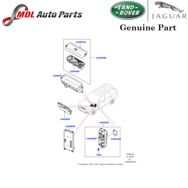 Land Rover Genuine Fuse Box LR121393