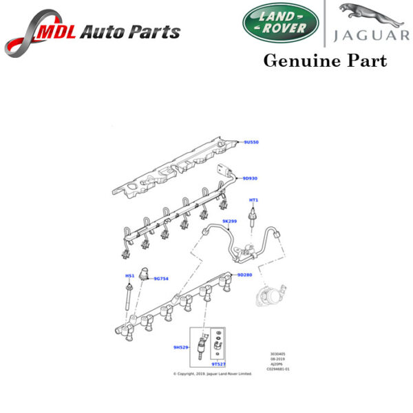 Land Rover Genuine Fuel Pipe LR121770