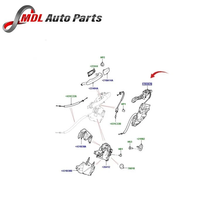 Land Rover Genuine Rear Door Latch For Discovery - Lr128274 1 Land Rover Genuine Rear Door Latch for Discovery - LR128274