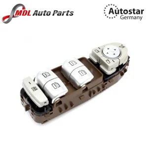 Autostar Germany WINDOW SWITCH Front (BROWN) For Mercedes Benz S CLASS W222 S550 S400 S63 S65 2015-2017 2229052004